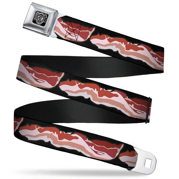 Buckle-Down Belt, Seatbelt Buckle Belt, Bacon, 30 to 44 Inches