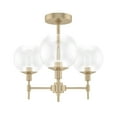 thumbnail image 5 of Hunter - Xidane 3-light Alturas Gold, Medium Size Chandelier, Dimmable, Mid Century Modern Style, Candle Shaped, for Bedrooms, Dining, Living Rooms - 19739, 5 of 8