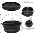 thumbnail image 4 of Sunnydaze 8-Quart Pre-Seasoned Cast Iron Dutch Oven with Lid and Handle, 4 of 8