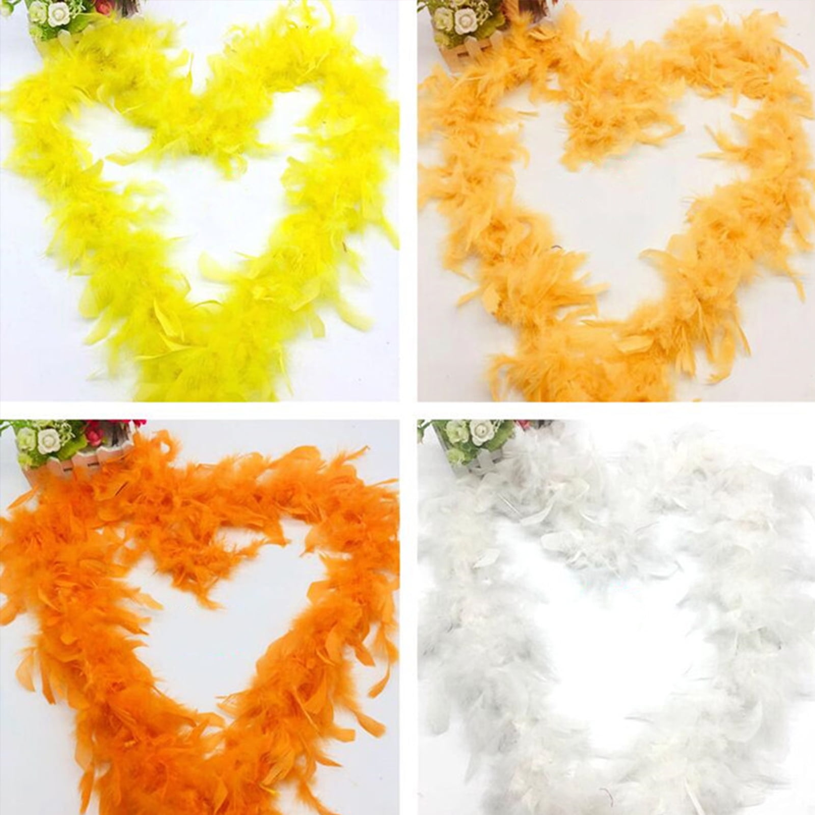 Kawaii Colorful Feather Boas for Women Girls Costume Dress Up Party Bulk Decoration