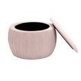 thumbnail image 4 of TOV Furniture Pouf de Rangement en Velours de Transition Fleur 17.3"H en Rose, 4 of 6
