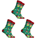 thumbnail image 1 of Monster Socks Cómodos Calcetines Navideños Unisex Suministros para Fiestas (C) Verde, 1 of 4