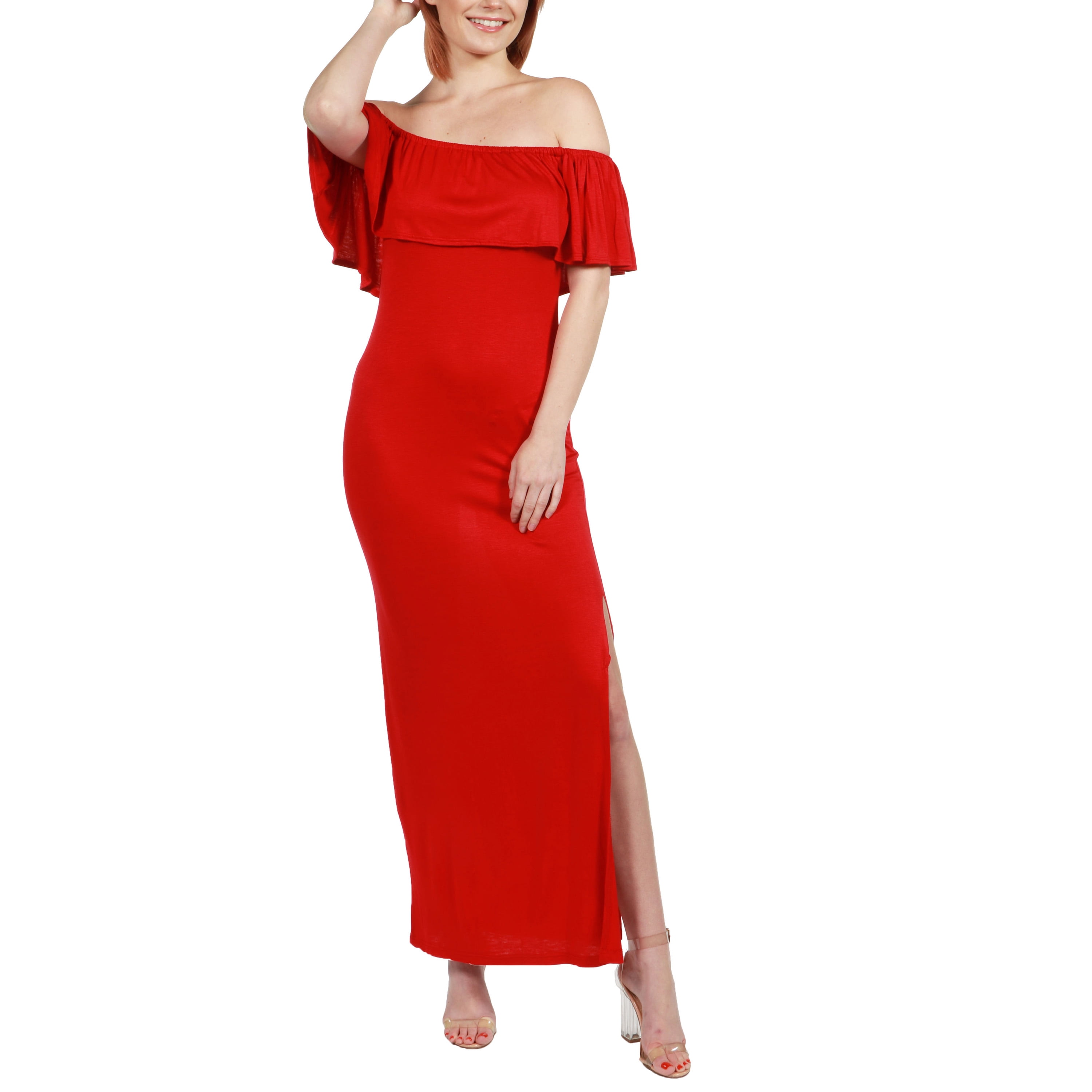 Women's Long Cool Woman Off the Shoulder Dress