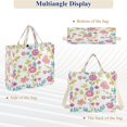 thumbnail image 6 of Corduroy Tote Bag for Women Shoulder Handbags Fashion Ladies Purses Satchel Messenger Bags Vibrant Flower M, 6 of 8