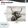 thumbnail image 4 of Stupell Industries Rustic Lodge Horned Highland Cow Gazing Canvas Art, 20 x 16, by Julia Frost, 4 of 8