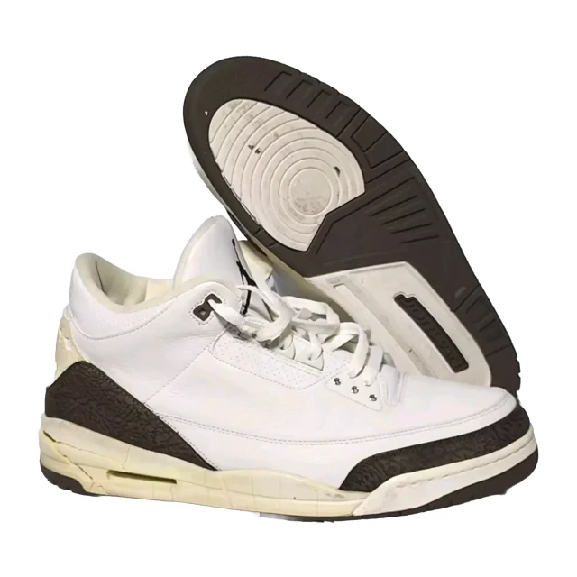 Ni - ke 2001 Air Jordan 3 Retro Mocha SZ 15 Used Needs Restoration Needs Donor