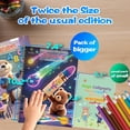 thumbnail image 2 of Magic Grooved Writing Practice - 5 libros de trabajo de Trace Trek en inglés para niños de 3 a 5, libro de práctica de rastreo pre K, escritura reutilizable a mano sin lágrimas, 4 libros de texto que, 2 of 17