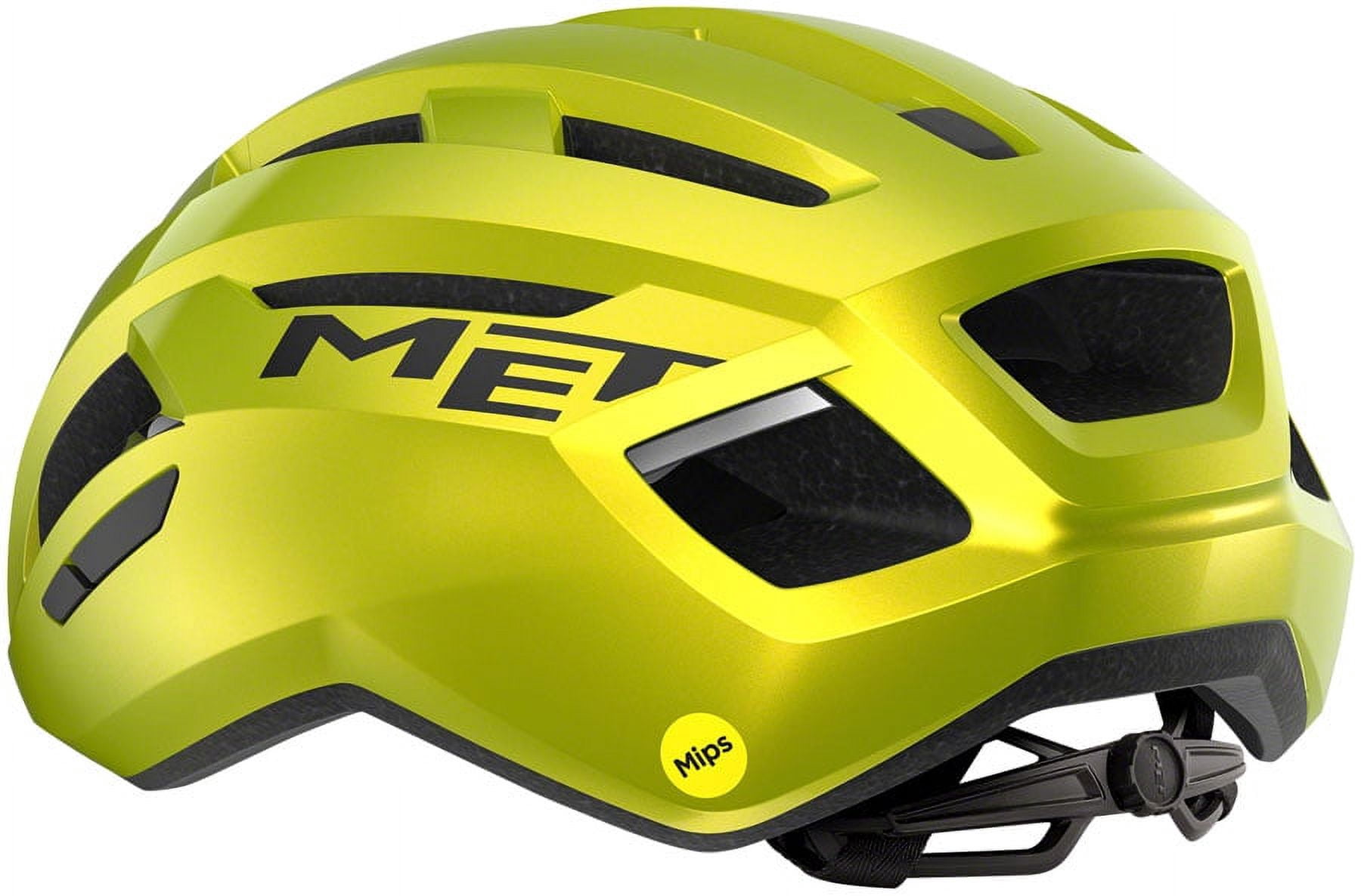 MET Vinci MIPS Road Helmet In-Mold Safe-T DUO Glossy Lime Yellow Metallic, Small
