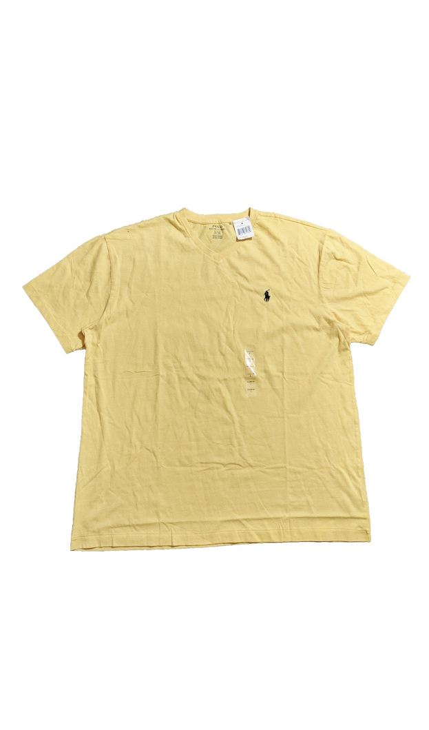 yellow polo v neck
