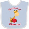 thumbnail image 3 of Inktastic Wild About My Glamma Boys or Girls Baby Bib, 3 of 4