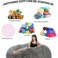 thumbnail image 4 of Bean Bag,Giant Fur Bean Bag Chair Cover for Adults Kids (Without Filling) Comfy Fluffy Giant Round Beanbag Lazy Sofa Cover for Reading Chair Floor Chair Lazy Sofa Bed Cover Soft Fluffy Faux BeanBag, 4 of 8