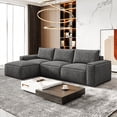 thumbnail image 7 of Neche 114" Cloud Sofa for Living Room, L-Shaped Deep Seat Modular Boneless Couch, No Assembly Required,Gray, 7 of 7