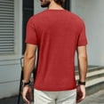 thumbnail image 6 of Domuza T Shirts for Men Casual Plain Short Sleeve Tee Soft Breathable Moisture Wicking Round Neck Tops Summer Classic Lightweight Relaxed Fit Pullover Wine XXXL, 6 of 8