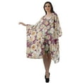 thumbnail image 3 of Moomaya Robe Mi-Longue de Plage en Georgette Courte pour Femmes, Caftan de Plage, Paréo de Bikini, 3 of 4