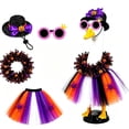 thumbnail image 4 of AuroraX Witch Tutu Skirts 19 inch Porch Goose Halloween Outfits , 23" Porch Goose Clothes Sets 17 inch Holiday Fall Decorations for Home Outdoor Plastic Porch Goose Accessories, 4 of 5
