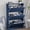 Blue, variant on Double Layer Shoe Storage Organizer with Top Shelf, Slim Hidden Drawer Stand