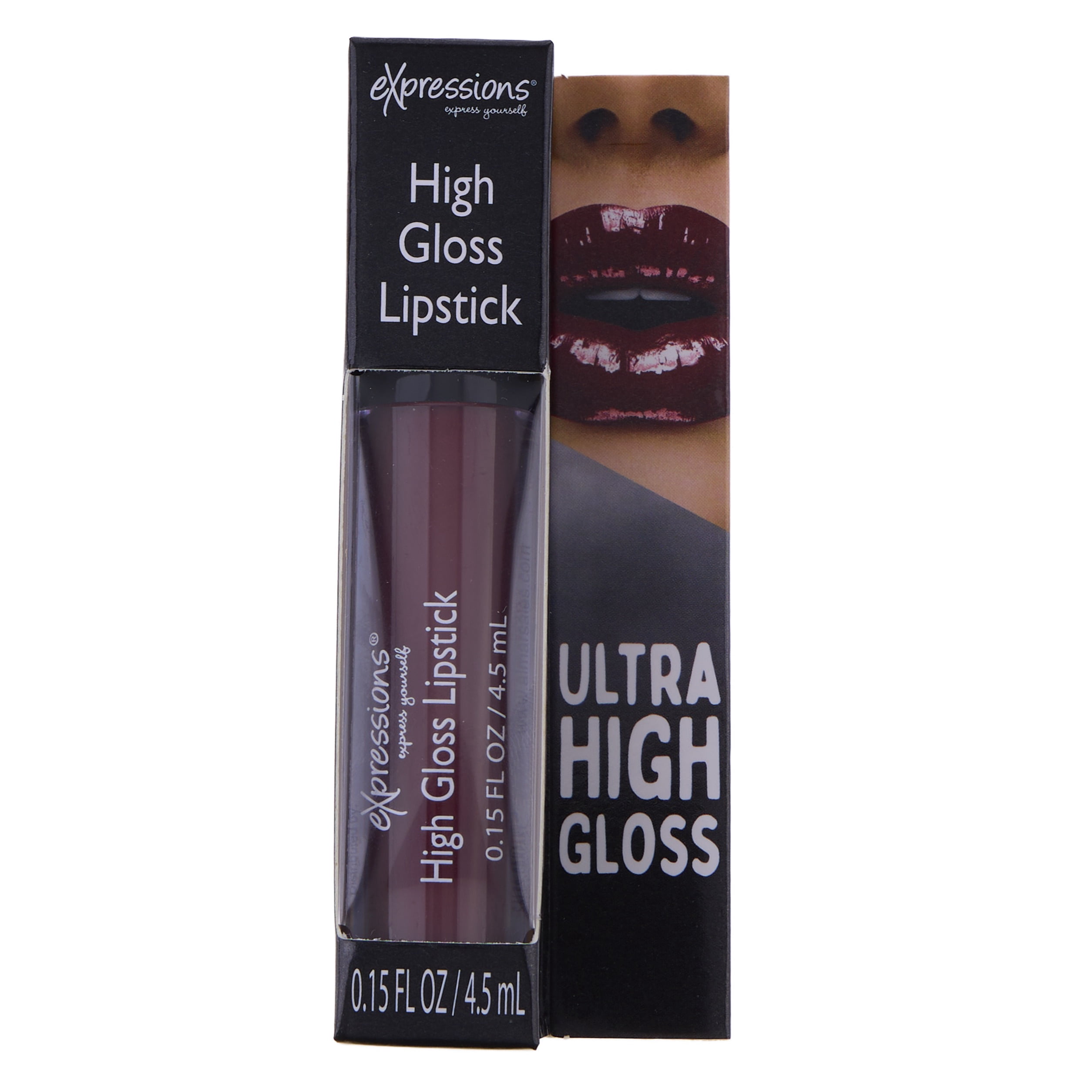 Expressions Ultra High Gloss Liquid Lipstick for Costume Makeup - Dark Red