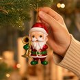 thumbnail image 4 of AMARHH Santa Claus Hanging Ornaments, 3D Flat Plastic Christmas Decorative Pendants, Hanging Decor Holiday Party Gifts for Christmas Tree Decor, 4 of 7