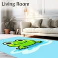 thumbnail image 2 of ODIKA 8'x10' Machine Washable Non-Slip Area Rug, Charming Lily Jumper Yarn DIY Stitch Embroidery Kit High Traffic Rug, Green, 727309, 2 of 7