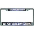 thumbnail image 1 of Cadre de Plaque d'Immatriculation Chrome I Love Mars et Jupiter, 1 of 1