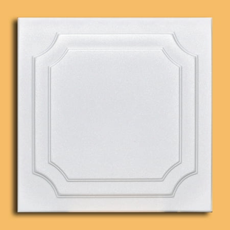 White Styrofoam Ceiling Tile Yalta (Case of 40 Tiles) - same as The Virginian and