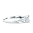 thumbnail image 6 of Cubic Zirconia Size-5 Art Deco Princess Cut Wedding Ring 925 Sterling Silver, 6 of 7