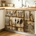 thumbnail image 2 of Farm Animal Cabinet Curtains for Kitchen 32"Wx55"L, Retro Chicken Cow Sheep Pig Pine Trees Silhouette Farmhouse Pantry Curtain Skirt Magic Tape Curtains Privacy Panel for Utility Closet Bathroom, 2 of 9