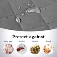 thumbnail image 4 of Funda reversible para silla para perros, repelente al agua para mascotas, funda para sofá, funda para silla, correas gruesas de 2.0 in, protector de silla antideslizante, asiento acolchado suave, ancho de hasta 21.0 in (sillón, marfil/beige), gris/beige, sillón reclinable de gran tamaño, 4 of 5