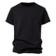 thumbnail image 2 of Playera Elvqul para Hombre Manga Corta de Color Sólido Negro Casual Cuello Redondo, 2 of 4