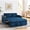 Blue, variant on 56" Velvet Convertible Loveseat Sleeper Sofa Bed, Pull-Out Loveseat with Adjustable Back, Convertible Sofa Bed Couch with Swivel Phone Stand for Living Rooms, Offices, Beige