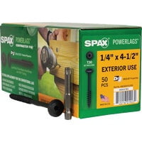 SPAX PowerLags Exterior Washer Head Lag Screw - HCR Coating, 50 Ct, 1/4 In x 4-1/2 In