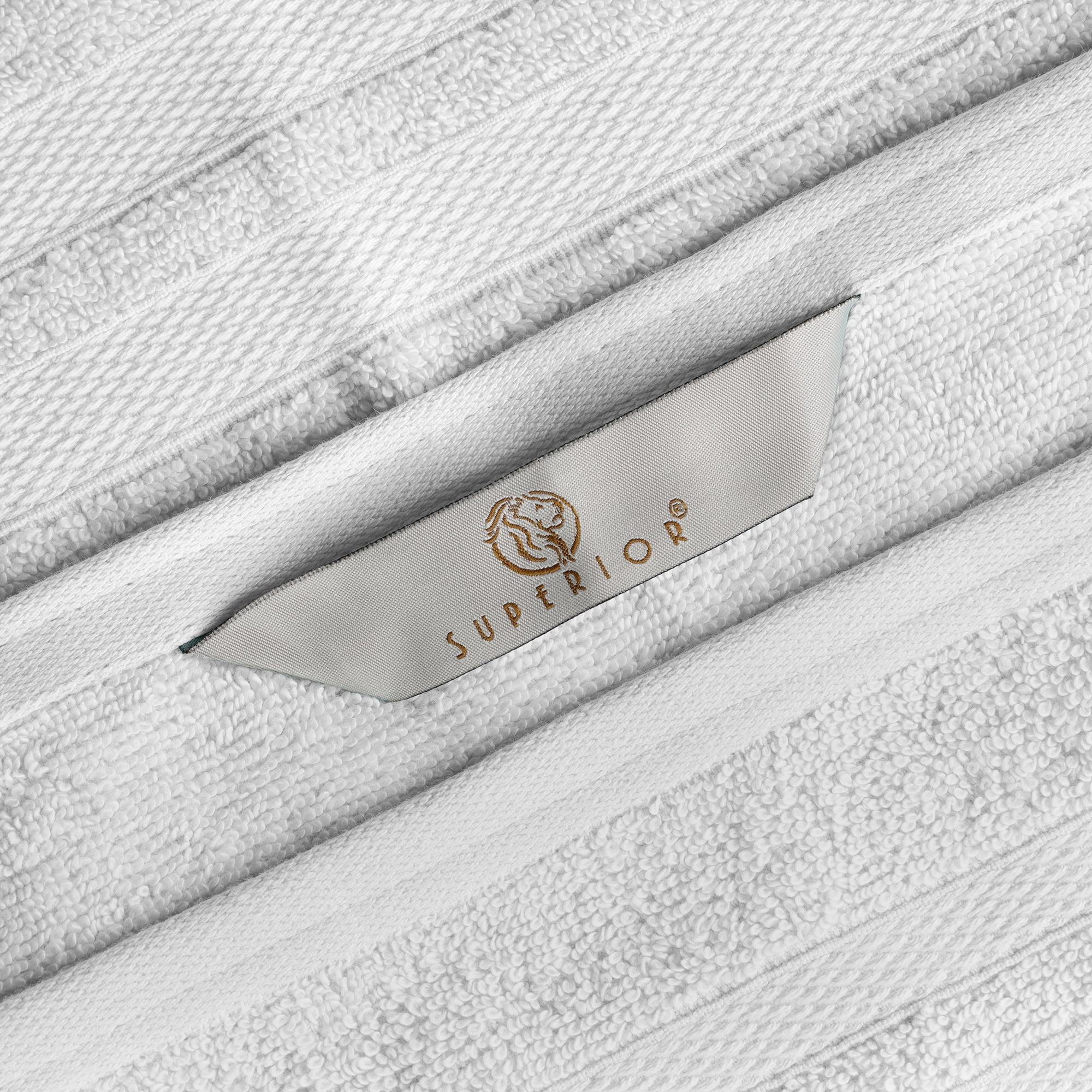 Superior Ultra Soft Cotton Solid 2-Piece Bath Towel Sets, Silver