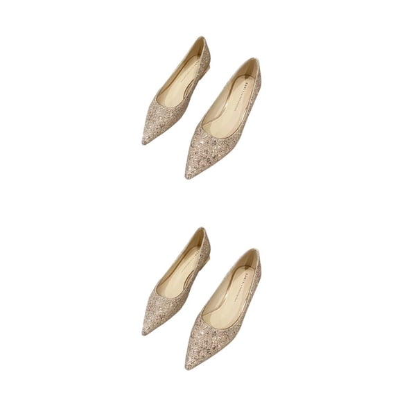 Qarigey Zapatos planos puntiagudos de 2 piezas para mujer, cuero de fibra, textura rica, cómodos zapatos de corte para mujer, boda Type11 NO11