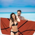 thumbnail image 7 of Diceymbol Basketball Texture Beach Towel, Super Lightweight Colorful Bath Towel, Sandproof Quick Dry Beach Blanket, Multi-Purpose Towel For Summer Pool Beach Picnic Travel 60x30 Inch, 7 of 7
