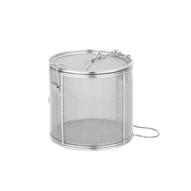 Naiovety Cesta de especias Filtro de separación Gadget de cocina Acero inoxidable Tamaño compacto Superficie lisa exquisita Larga duración Cocina y Comedor 12*13cm Naiovety HA077590-01