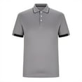 thumbnail image 4 of POTETI Short Sleeve Polo Shirts for Men Big And Tall Collared Casual Shirts Solid Work Loose Tops, 4 of 6