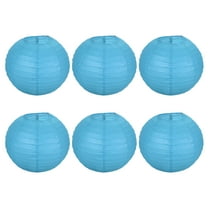 Uxcell 10 Inch Folding Hanging Wedding Home Party Paper Lanterns Sky Blue 6 Pack