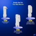 thumbnail image 5 of Maximm 360° Rotating Flat Plug Extension Cord, 14AWG Heavy Duty Grounded Power Strip with Hanging Loop & Wall Mount, Low Profile, 4ft, White, 5 of 5