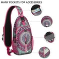 thumbnail image 3 of Abstract Mandala Sling Backpack with Sacred Symbolic Design, Lightweight Durable Crossbody Daypack, Adjustable Strap, Multiple Compartments for Meditation and Outdoor Activities, 3 of 6