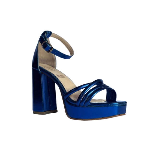 Zapatilla Sandalia de tacon Ancho Casual para Mujer Noemi Garcia Mod.380 Blue