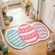 thumbnail image 5 of Decoraciones de Pascua, adornos de Pascua, regalos de Pascua, tapete de piso con forma de huevo de color de Pascua para dormitorio, porche, pasillo, dormitorio, decoración del hogar de Pascua, tapete, 5 of 9