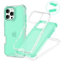 for iPhone 12 Pro / iPhone 12 6.1" Clear Case, Heavy Duty Durable 3-Layers Transparent [Not-Yellowing][Military Grade Drop Protection] Shockproof Protective Cover for iPhone 12 Pro / 12 6.1", Mint