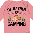 thumbnail image 4 of Inktastic Id Rather Be Camping with Tent Trees and Stars Boys or Girls Long Sleeve Baby Bodysuit, 4 of 5