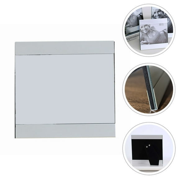 FENGGUIQU 6x6 Metal Photo Frame, Stylish Desk Picture Frame with Chic Design for Home and Office Display
