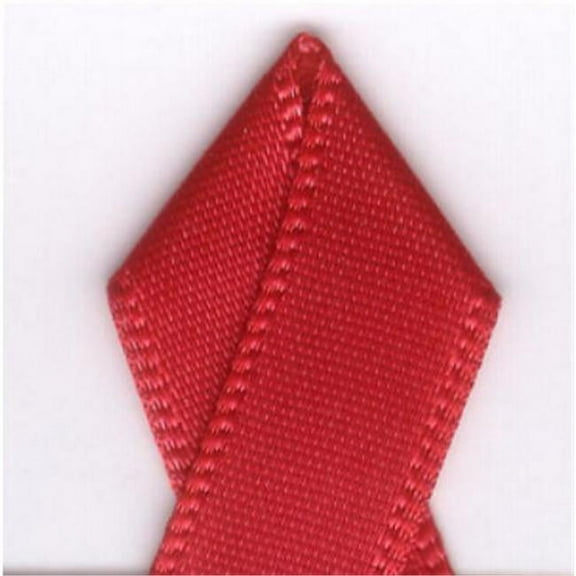 Papilion R074400230264100Y .88 in. Double-Face Satin Ribbon 100 Yards - Ruby