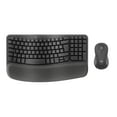 thumbnail image 1 of Logitech Wave Keys MK670 Combo, Wireless Ergonomic Keyboard with Signature M650 L Wireless Mouse, Comfortable Natural Typing, Bluetooth, Logi Bolt, fo, 1 of 10