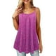 thumbnail image 1 of Jumpingount Chaleco suelto estampado verano correa chaleco suelto estampado verano Top mujer camiseta sin mangas camiseta sin mangas Camisetas sin mangas Violeta S, 1 of 4