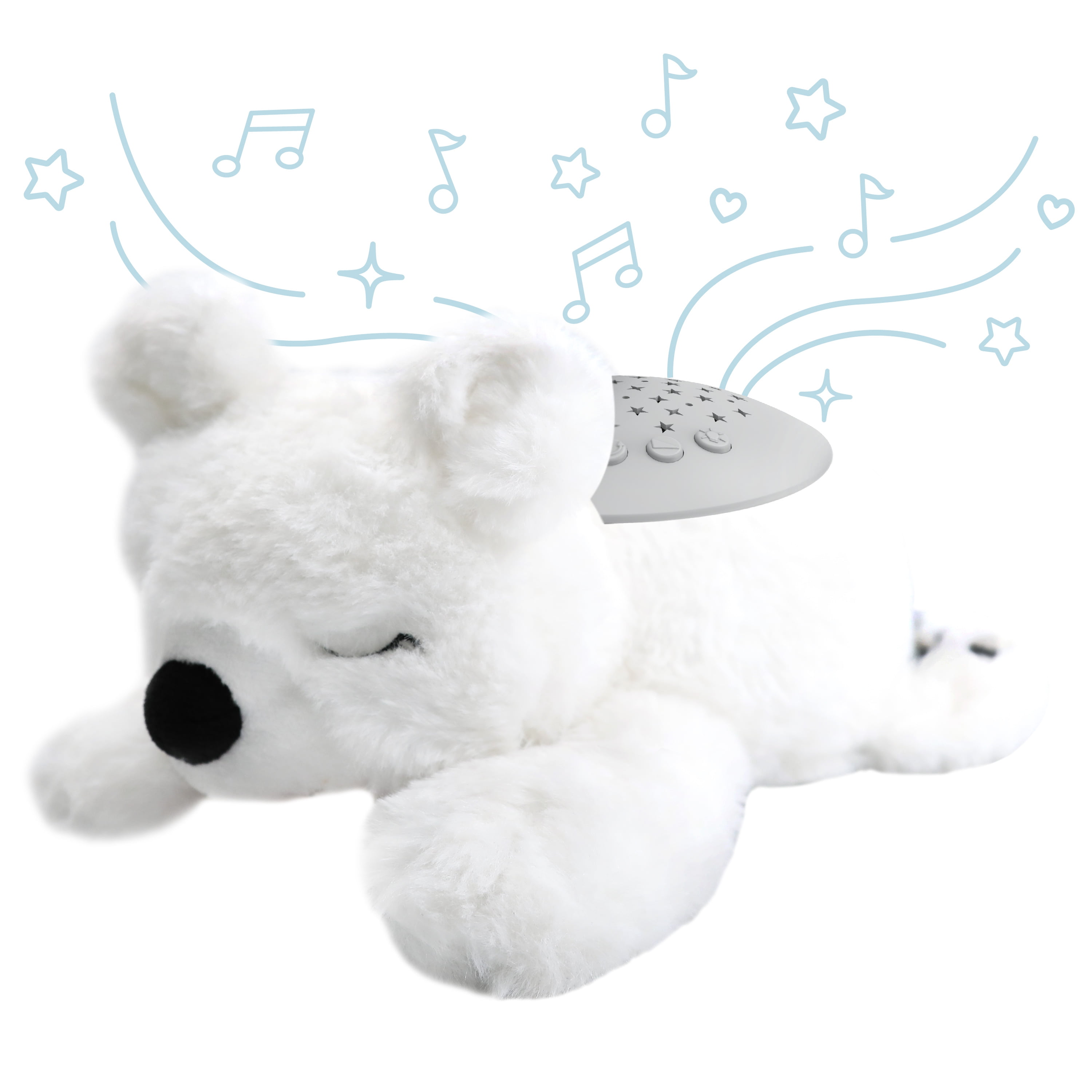 PureBaby Sound Sleepers Portable Sound Machine & Star Projector - Plush  Sleep Aid for Baby and Toddlers with Soothing Night Light Display, 10  Lullabies, White Noise, and Heartbeat Sounds (Polar Bear) 