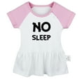 thumbnail image 1 of No Sleep Funny Dresses For Baby, Newborn Babies Skirts, Infant Princess Dress, 0-24M Kids Graphic Clothes (Pink Raglan Dresses, 0-6 Months), 1 of 4