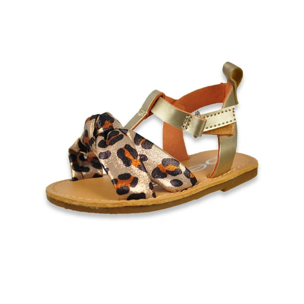 Bebe Bebe Baby Girls Glitter Leopard Print Sandals Newborn Walmart Com Walmart Com